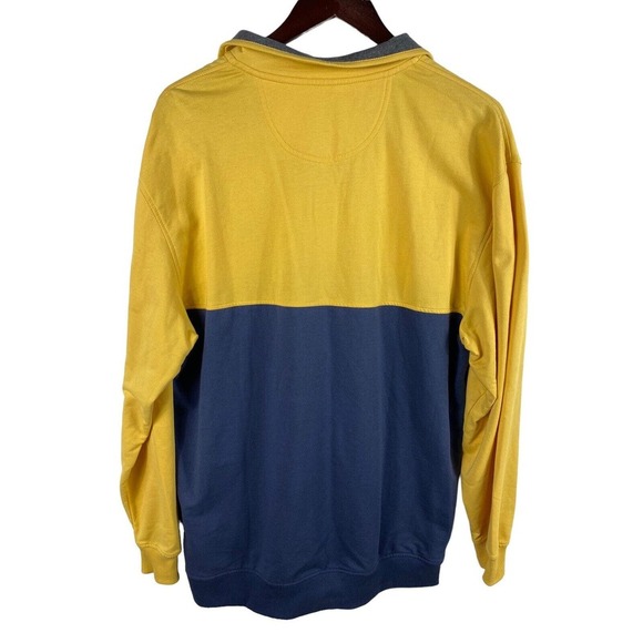 Izod Saltwater 1/4 Zip Sweatshirt Pullover Shirt Mens L Colorblock Rugby Sailing - Picture 4 of 6